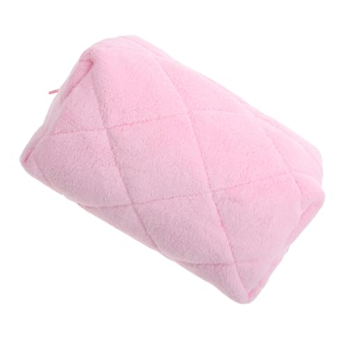IMIKEYA Plüsch Kosmetiktasche Make up Tasche mit Reißverschluss Weiches Material Gepolstert Große Kapazität Kulturbeutel Damen Reise Schminktasche Stilvoll und Sicher von IMIKEYA