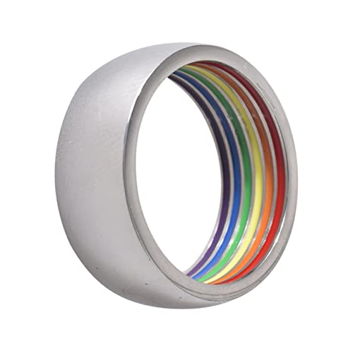 IMIKEYA Regenbogen Ring Lgbt Schmuck Persönlichkeit Unisex Fingerschmuck Hautfreundlich Alltag Party von IMIKEYA