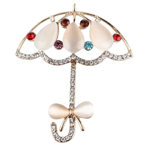 IMIKEYA Regenschirm Brosche mit Funkelnden Strasssteinen Metall Anstecknadel für Damen Modische Kleidung Dekoration Sicherer Halt Jacken Schals und Hüten Geschenk für Zufällige Farbe von IMIKEYA