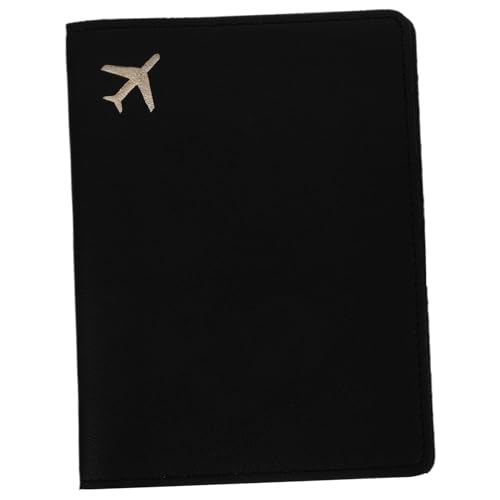 IMIKEYA Reisepasshülle PU Multifunktionale Reisepassschutz für Herren und Damen Stilvoller Passinhaber für Reisen Impfpass und Ausweisdokumente Schwarz von IMIKEYA