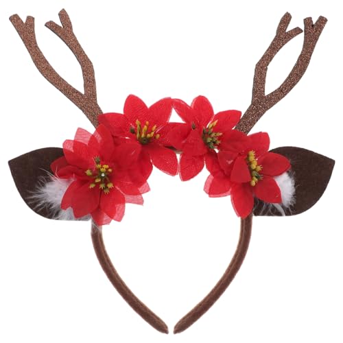 IMIKEYA Rentiergeweih Stirnband für Erwachsene und Festlicher Kopfschmuck für Weihnachten Halloween und Partys Einfach zu Tragen Vielseitiges Accessoire für Feiertagsfeiern von IMIKEYA