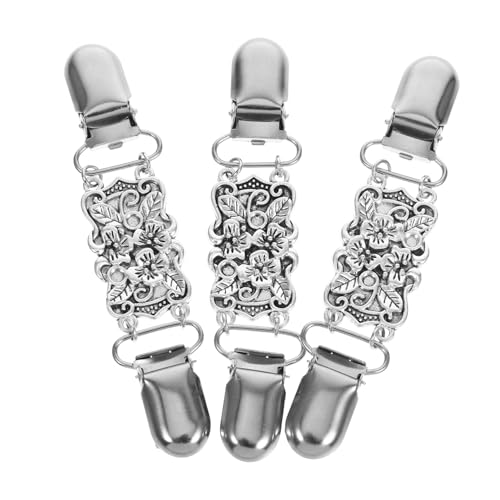 IMIKEYA Retro Cardigan Clips Teiliges Vintage Set Schal und Pullover Clips Silber Vielseitige Strickjacken und Kleidungshalter Einfach zu Befestigen Stilvoll und Langlebig von IMIKEYA