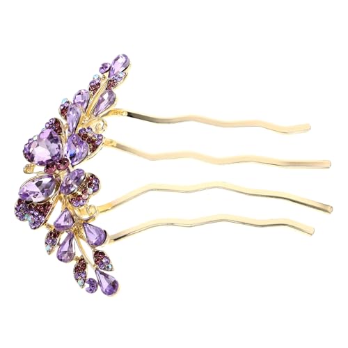 IMIKEYA Rhinestone Haarkamm für Frauen Haarspange mit Zähnen Eleganter Haarschmuck für Hochzeiten und Besondere Anlässe Stilvolles Schleifendesign von IMIKEYA