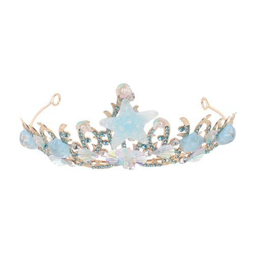 IMIKEYA Rhinestone Meerjungfrau Krone Haarschmuck für Frauen Mädchen Robuster Legierungs Tiara mit Funkelnden Kristallen Leichter und Bequemer Kopfschmuck für Hochzeiten Geburtstage und von IMIKEYA