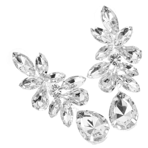 IMIKEYA Rhinestone Ohrhänger Silber Damen Bling Ohrringe für Party Hochzeit Tropfen Schmuck von IMIKEYA