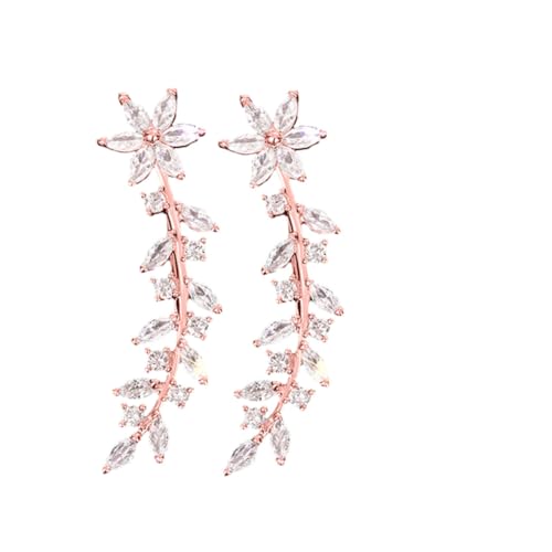 IMIKEYA Rhinestone Ohrkletterer Damen Ohrstecker Blumen Design Roségold Hochzeit Party Statement Schmuck Modische Kletterohrringe für Junge Frauen Geschenkidee IMIKEYA Rhinestone Ohrkletterer Damen Ohrstecker Blumen Design Roségold Hochzeit Party Statement Schmuck Modische Kletterohrringe für Junge Frauen Geschenkidee von IMIKEYA