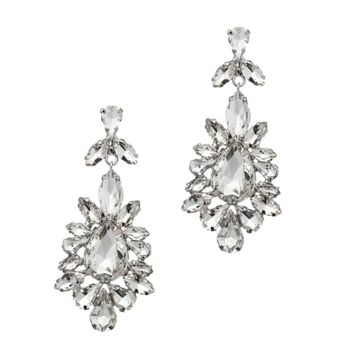 IMIKEYA Rhinestone Ohrstecker Damen Ohrringe Wasserfest Ohrhänger mit Funkelnden Kristallen für Frauen und Mädchen Modischer Schmuck für Alltag und Besondere Anlässe von IMIKEYA