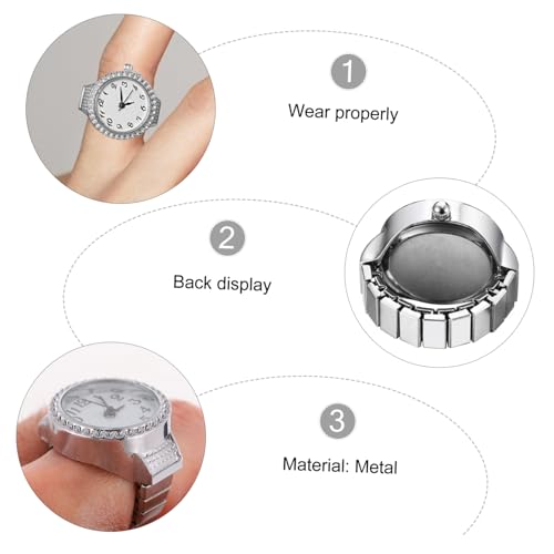 IMIKEYA Ring Mit Uhr Fingeruhr Für Damen Uhrenring Aus Hochwertigem Material Fingeruhr Mit Vintage-design Passend Für Verschiedene Anlässe IMIKEYA Ring Mit Uhr Fingeruhr Für Damen Uhrenring Aus Hochwertigem Material Fingeruhr Mit Vintage-design Passend Für Verschiedene Anlässe von IMIKEYA