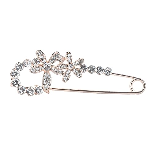 IMIKEYA Rucksack Brosche Blume Strass Sicherheitsnadel Stilvolle Abzeichen für Damen zur Dekoration von Taschen und Kleidung Lebhaftes Design mit Rhinestone und Legierungszweig von IMIKEYA