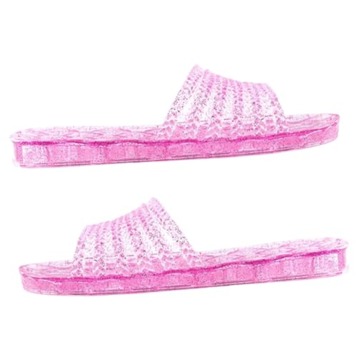 IMIKEYA Rutschfeste Damen Hausschuhe Leicht und Angenehm Indoor Slipper für Zuhause Hotel Gäste Spa Salon Gebrauch Atmungsaktiv Wiederverwendbar Farbverlauf Rot von IMIKEYA