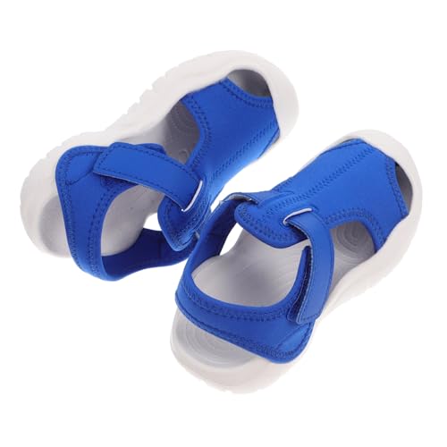 IMIKEYA Sandalen Sommer Geschlossen Zeh Strand Sandalen Rutschfest Leicht Flexibel Blau Innenlänge Geeignet für Schule Freizeit Draußen von IMIKEYA
