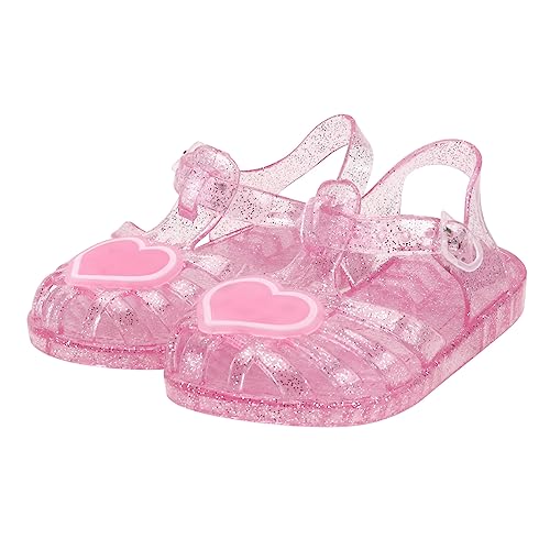 IMIKEYA Sandalen Sommer Rutschfeste Hausschuhe Weiche Geschlossene Zehen Komfortable Leichte Slipper für Junge Mädchen Mädchen Rot von IMIKEYA