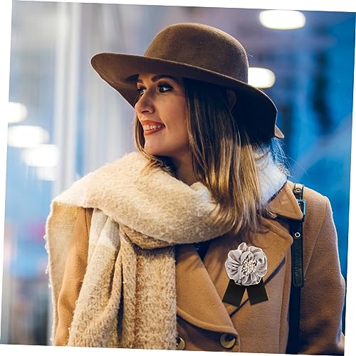 IMIKEYA Satin Blumenbrosche Damen Vintage Stoffblume Anstecknadel Pin und Clip Design Vielseitiges Kleidung Abzeichen für Anzug Rucksack Schal Geschenkidee für Frauen von IMIKEYA