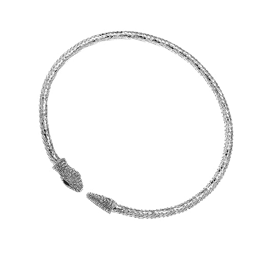 IMIKEYA Schlangenkette Damen Choker Verstellbar Statement Halskette Schmuck mit Glatter Oberfläche Kratzfest und Rostfrei für Alltag und Geschenkideen von IMIKEYA