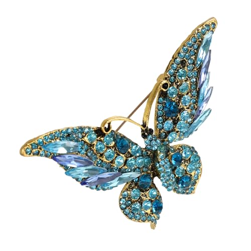 IMIKEYA Elegante Strass-schmetterlingsbrosche Für Damen Hochwertige Anstecknadel Für Kleidung Schals Und Hüte Festliche Accessoires Für Geschenke Zu Anlässen von IMIKEYA