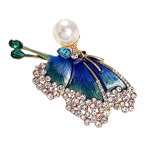 IMIKEYA Schmetterlings Brosche mit Strass Dekorativer Ansteckpin Hochwertiger für Kleidung Taschen und Schals Modisches Accessoire für Damen Vielseitig Einsetzbar und Langlebig von IMIKEYA