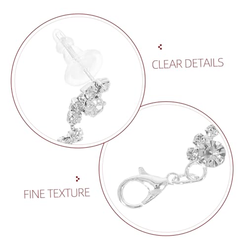 IMIKEYA Schmuckzubehör Set Abendschmuck für formelle Damen Partyschmuck Schmuck für Hochzeit Frauenschmuck Schmuck für Frauen Halskette Einfache Halsketten Strasssteine Silber von IMIKEYA