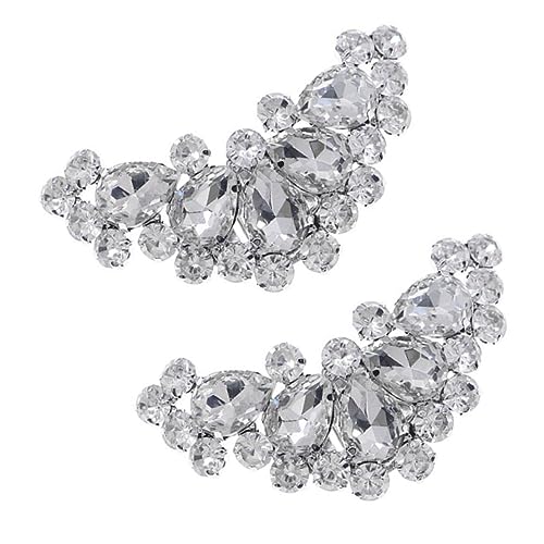 IMIKEYA Schuhclips mit Funkelnden Strasssteinen Abnehmbare Brautschuh Buckles Metallische Schuhornamente Damenschuh Deko für Hochzeit Tanzparty und Alltag von IMIKEYA