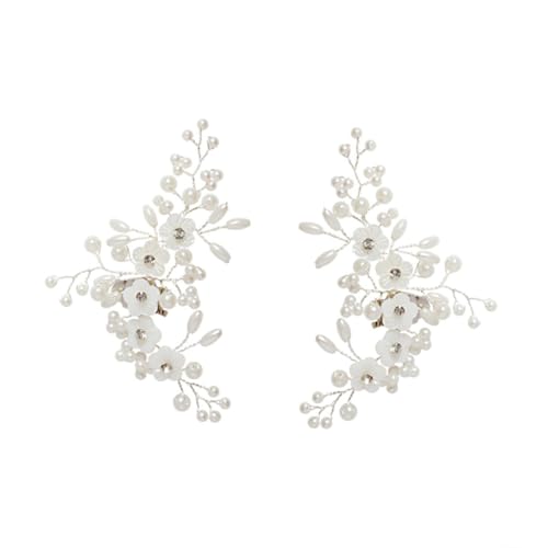 IMIKEYA Schuhclips mit Muschelperlen und Kristallverzierung Schuhschnallen für Brautschuh Dekoration Hochwertige Langlebige Schuh Accessoires für Damen High Heels und Festliche Anlässe von IMIKEYA