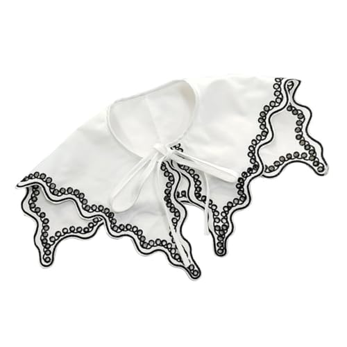 IMIKEYA Schwarzer Dovetail Falscher Kragen Damen Reine Baumwolle Dekorativer Modischer Einsatz Alltagstauglich Festlich Vielseitig Kombinierbar Elegant und Langlebig Passend zu Hemd und von IMIKEYA