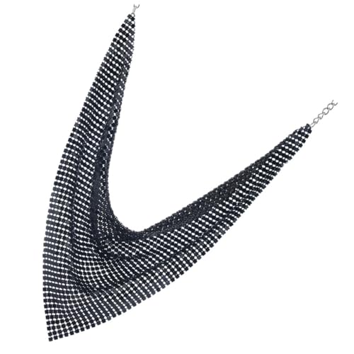 IMIKEYA Pailletten Schalkette Für Damen Kurz Halskette Aus Strapazierfähigem Material Übertriebene Kragenkette Stilvoller Halsschmuck Für Partys Und Events Schlüsselbeinkette Mit von IMIKEYA