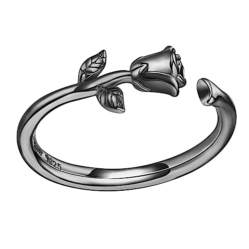 IMIKEYA Silber Flower Ring für Damen Verstellbar Offene Stapelringe Eleganter Schmuck als für Frauen für Alltag und Besondere Anlässe IMIKEYA Silber Flower Ring für Damen Verstellbar Offene Stapelringe Eleganter Schmuck als für Frauen für Alltag und Besondere Anlässe von IMIKEYA