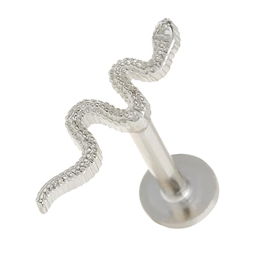 IMIKEYA Silber Ohrstecker Schlange Design Knorpel Piercing Schmuck Damen Leicht Elegant Alltags und Festtagsohrring von IMIKEYA