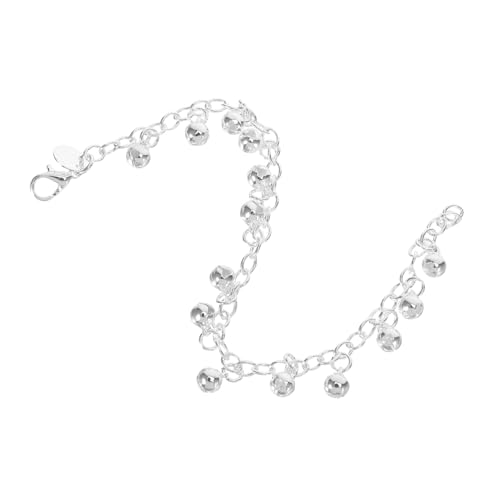 IMIKEYA Silberfarbenes Fußkettchen mit Glocken Verstellbar und Leicht Stilvolles Damen Armband für Strand und Alltag Melodischer Klang Modisches Schmuckstück für Frauen und Teenager von IMIKEYA