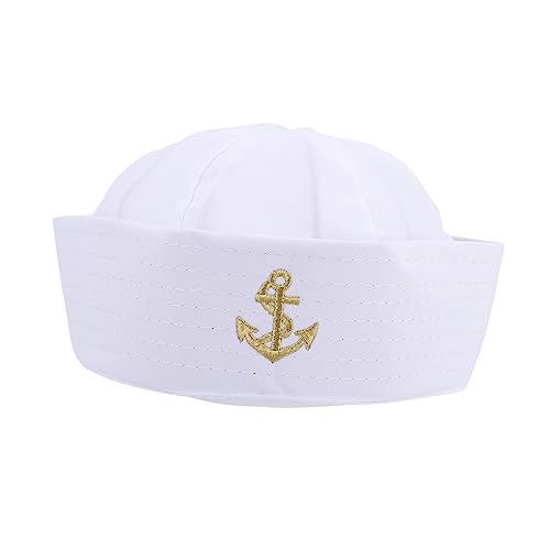 IMIKEYA Sommer Kuppel Hut Matrosenhut Festhut Skipperhut Uniformhut Sailor Hut Für Mottoparty Und Bootsurlaub von IMIKEYA