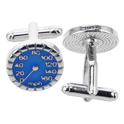 IMIKEYA Speedometer Manschettenknöpfe Blau Metall Robuste Verarbeitung Autotacho Design Für Hochzeit Business Anlässe Für Väter von IMIKEYA