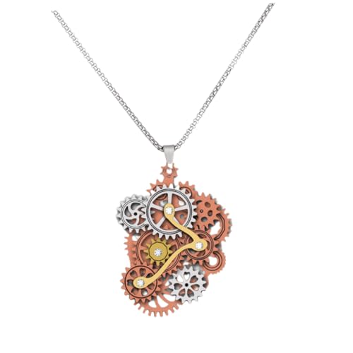 IMIKEYA Steampunk Zahnrad Anhänger Halskette Unisex Punk Schmuck mit Detailreichem Gear Pendant für Damen und Herren Modisches Accessoire für Alltag und Besondere Anlässe IMIKEYA Steampunk Zahnrad Anhänger Halskette Unisex Punk Schmuck mit Detailreichem Gear Pendant für Damen und Herren Modisches Accessoire für Alltag und Besondere Anlässe von IMIKEYA