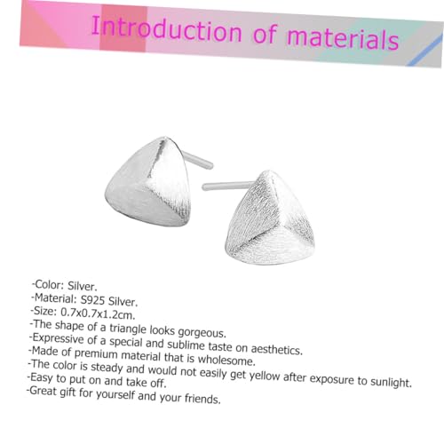IMIKEYA Sterling Silber Ohrstecker Geometrisches Dreieck Design Damen Minimalistisch Moderner Schmuck Leicht Tragbar Hautfreundlich von IMIKEYA