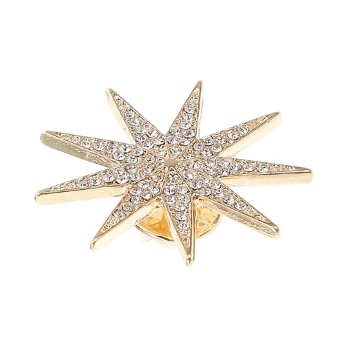 IMIKEYA Vintage Strass Brosche Pin Für Damen Retro Legierung Anstecknadel Mit Sternabzeichen Stilvolle Brosche Für Kleidung Taschen Und Hüte Handgefertigte Schmucknadel Mit Funkelnden von IMIKEYA