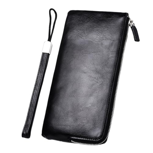 IMIKEYA Ultradünne Herren Geldbörse Aus Pu Reißverschluss Für Karten Und Bargeld Praktische Und Strapazierfähige Aufbewahrungstasche Für Handy Und Kleinartikel Für Männer von IMIKEYA