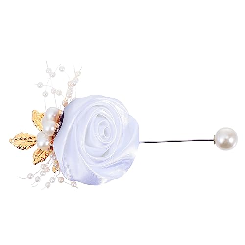 IMIKEYA Stoffblumen Brosche Brustpin Handgefertigt Mode Schmuck Accessoire Hochzeitsdeko Kreative Anstecknadel für Damen mit Klarer und Strapazierfähigem Material von IMIKEYA