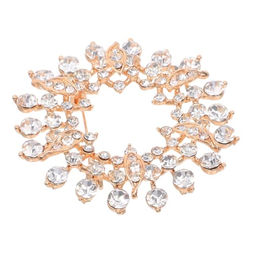 IMIKEYA Strass Brosche aus Legierung Vielseitige Anstecknadel für Damen Modischer Schmuck als Schal Kleid pin für Hochzeit Weihnachten und Festliche Anlässe von IMIKEYA