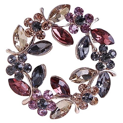 IMIKEYA Rhinestone Blumenbrosche Für Damen Eleganter Schmuck-anstecker Für Kleider Taschen Hüte Dekorative Brosche Geschenk Für Besondere Anlässe Und Alltag in Kaffee von IMIKEYA