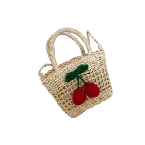 IMIKEYA Straw Woven Handbag Mädchen Kleine Umhängetasche Strapazierfähige Outdoor Tasche für Süße Aufbewahrungstasche Beige Urlaub Strandtasche von IMIKEYA