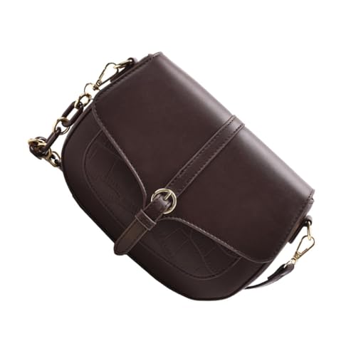 IMIKEYA Stylische Crossbody Bag Damen PU Kleine Schultertasche mit Kette Modisch Vielseitig Einsetzbar für Arbeit Schule Freizeit Shopping von IMIKEYA