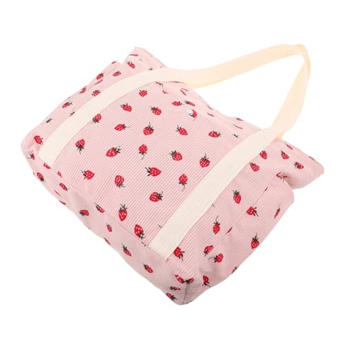 IMIKEYA Stylische Erdbeer Cord Tasche für Frauen Praktische Schultertasche mit Seitentasche für Reisen Einkauf und Freizeit im Frühling Sommer IMIKEYA Stylische Erdbeer Cord Tasche für Frauen Praktische Schultertasche mit Seitentasche für Reisen Einkauf und Freizeit im Frühling Sommer von IMIKEYA