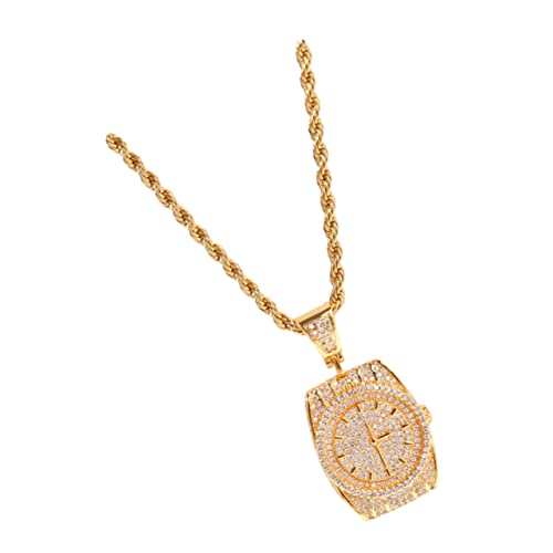 IMIKEYA Halskette Mit Hip-hop-anhänger Und Zirkonmaterial Für Partys Und Festivals, Schlicht Und Stilvoll von IMIKEYA