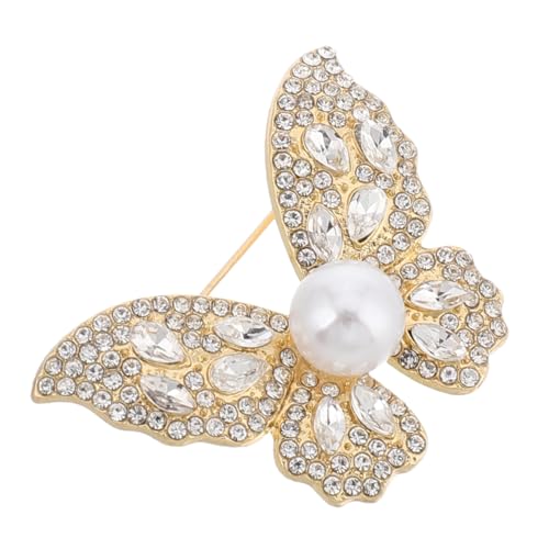 IMIKEYA Schmetterlings-anstecknadel Mit Strasssteinen Sicherheitsnadel Für Damen Broschennadel Mit Abzeichen Schmetterlings-brosche Für Kleidung Hüte Taschen Zinklegierung Und Kunststoff l von IMIKEYA