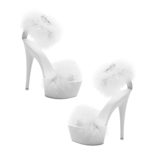 IMIKEYA Super High Heel Sandalen Damen Modische Plateau Sandaletten mit Rutschfester Sohle Langlebiges Obermaterial Eleganter Schräger Absatz Geeignet für Sommer und Party Zufällige Farbe von IMIKEYA