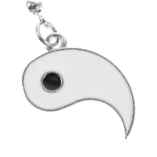 IMIKEYA Tai Chi Ohrhänger Design Unregelmäßige Schwarze Weiße Ohrringe Leichte Dangle Ohrringe mit Traditionellem Chinesischem Stil Geeignet für Damen Tägliches Tragen von IMIKEYA