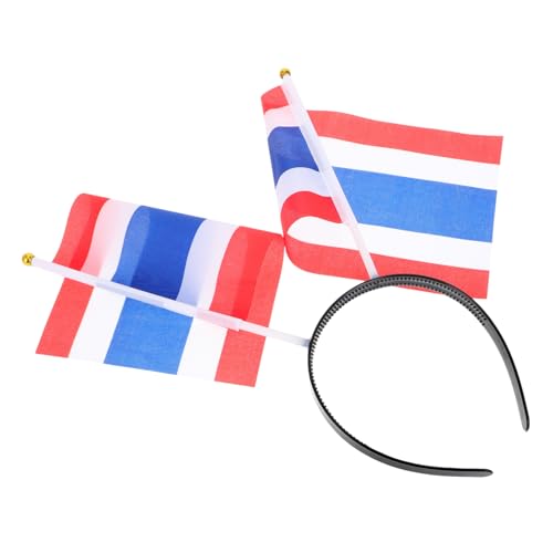 IMIKEYA Thailand Flag Headband Mini Nationale Flagge Weich Bequem Für Feiern Partys Wettbewerbe Und Nationale Feiertage Einzigartiges Design Für Festliche Anlässe von IMIKEYA