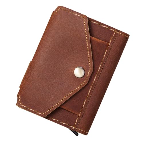 IMIKEYA Tragbare Geldbörse für Männer RFID Sichere Kreditkartenetui mit Münzfach und Stilvollem Retro Design für Alltag und Besondere Anlässe von IMIKEYA