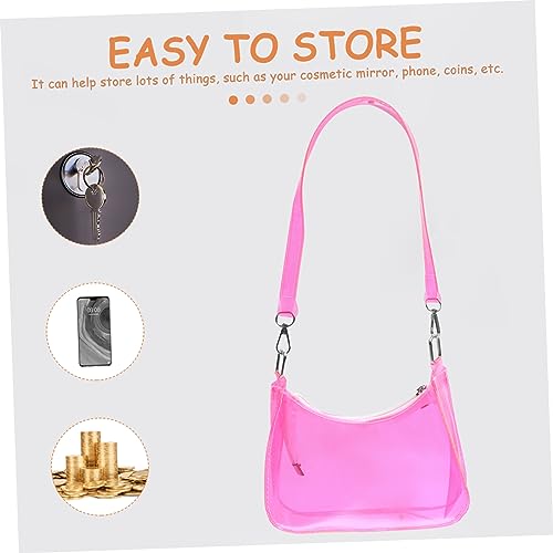 IMIKEYA Transparente Damen Umhängetasche Strapazierfähigem PVC Wasserabweisend Vielseitig als Crossbody und Schultertasche für Reisen Sport und Alltag Candy Farbgebung Leicht und Sicher von IMIKEYA