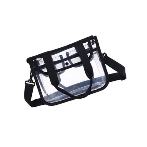 IMIKEYA Transparente Eva Schultertasche für Damen Leichte Umhängetasche für Strand Reisen und Alltag Schwarz IMIKEYA Transparente Eva Schultertasche für Damen Leichte Umhängetasche für Strand Reisen und Alltag Schwarz von IMIKEYA
