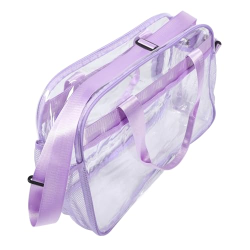 IMIKEYA Transparente Reisetasche Damen Große Kapazität PVC Gym Tote Bag Vielseitig als Handtasche Schultertasche für Arbeit Strand und Alltag Geeignet Klare Sicht Inhalt von IMIKEYA