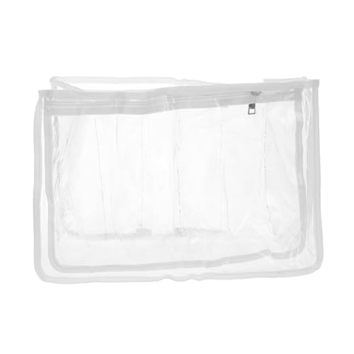 IMIKEYA Transparente Strandtasche aus Dickem PVC mit Trennwand Multifunktionale Aufbewahrungstasche für Kosmetik und Reise Leicht Faltbar Wasserabweisend für Strand Pool und Camping von IMIKEYA